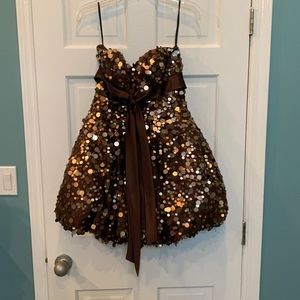 Strapless Party Dress, with silk wrap
